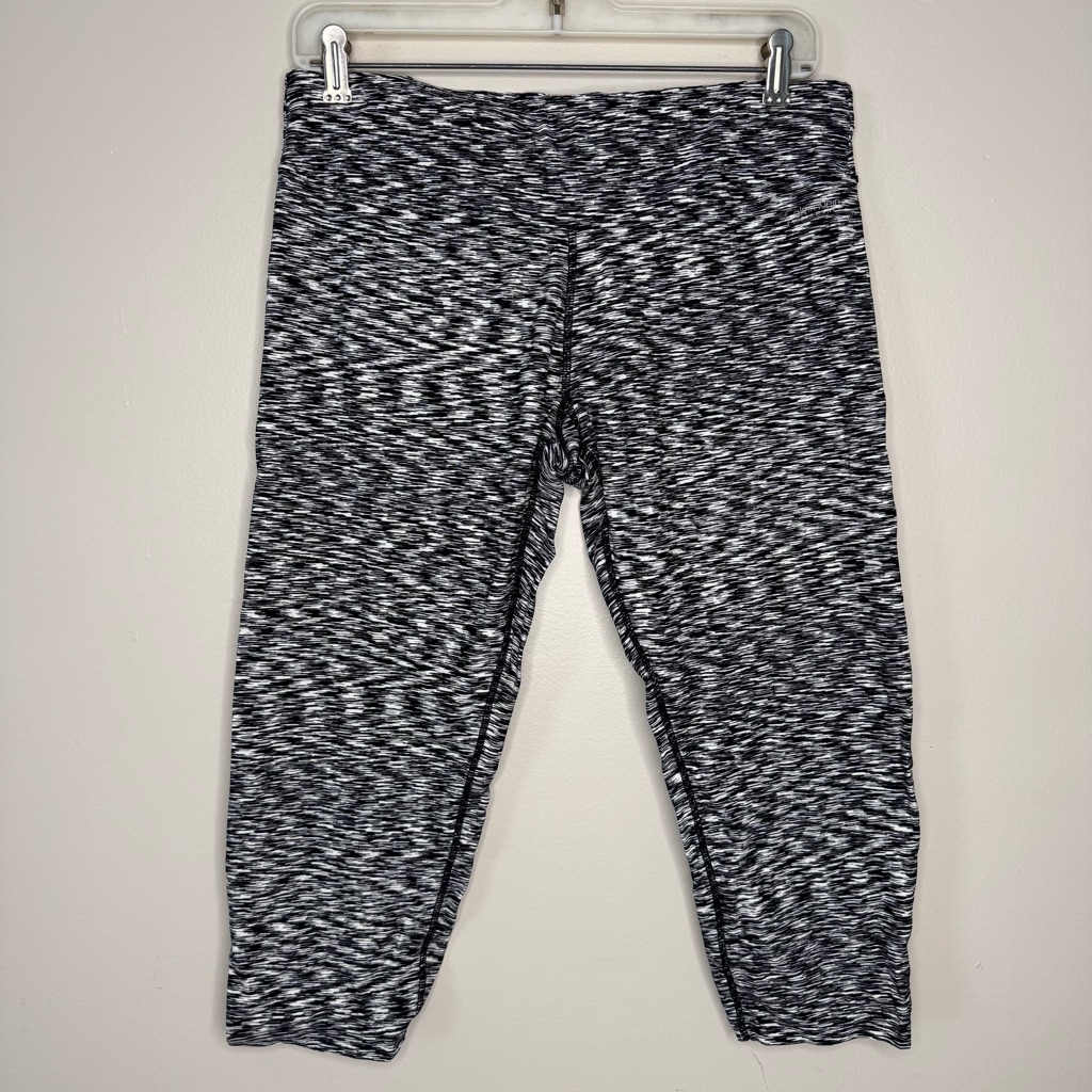 Calvin Klein Performance Black And White Cropped Leggings - Size Xl